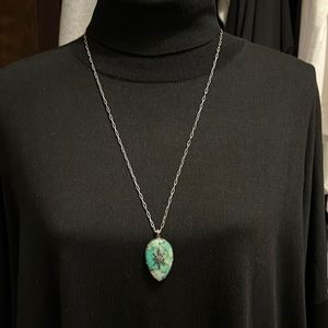 $1125 Robindira Unsworth Chrysocilla Diamond Star SS necklace